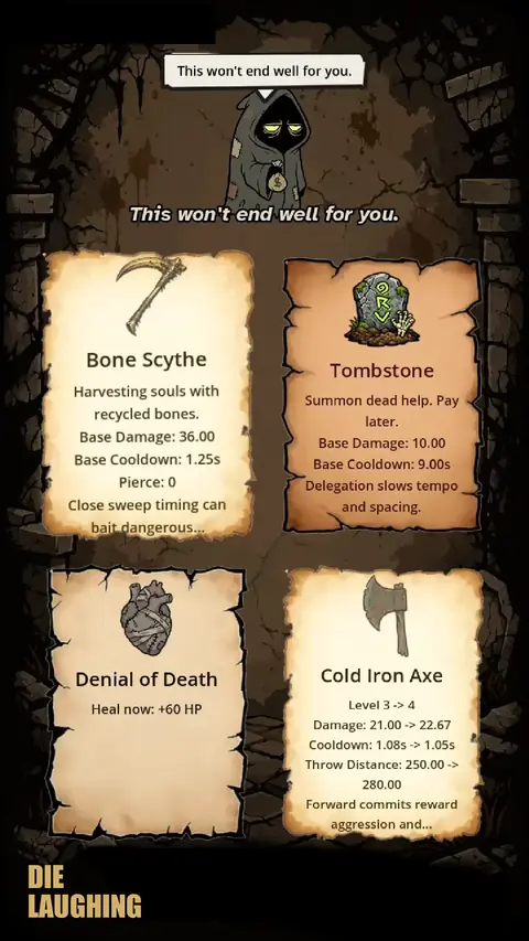 Die Laughing shop encounter with the Shopkeeper